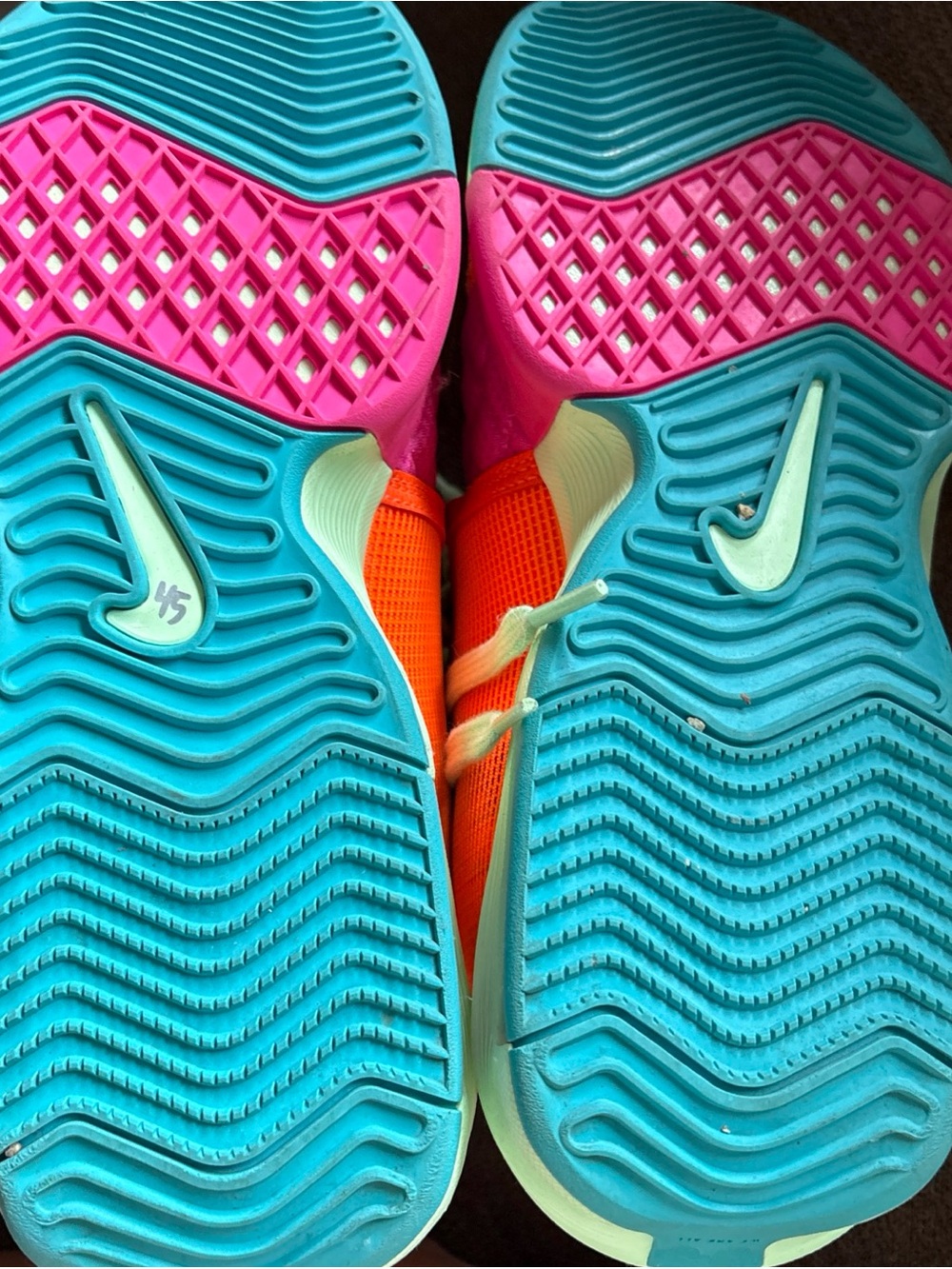 Nike LeBron Witness 8 Total Orange Laser Fuchsia Size 8.5 WORN 1x - Picture 6 of 9